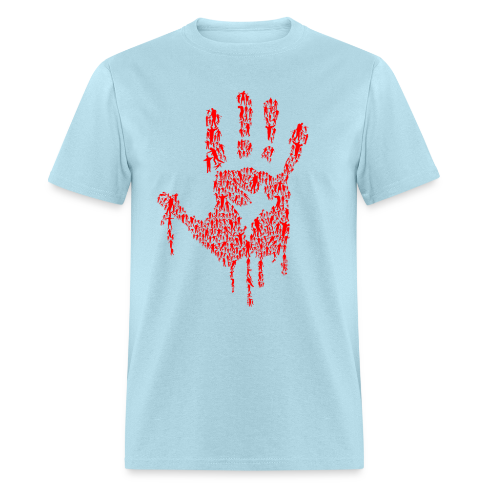 Unisex Classic T-Shirt RED HAND - powder blue