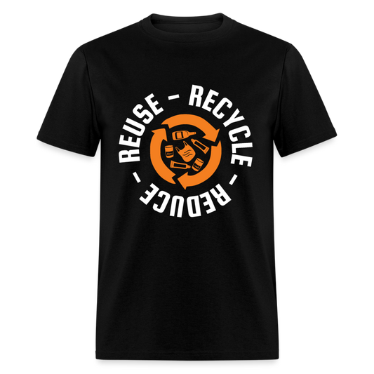 Unisex Classic T-Shirt REDUCE - REUSE - RECYCLE - black