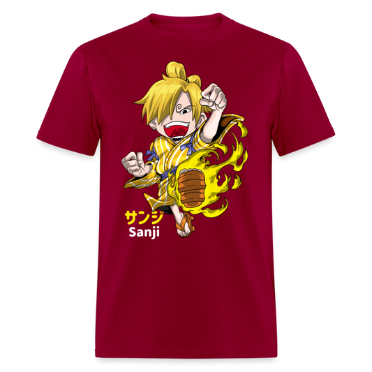 Unisex Classic T-Shirt SANJI ANIME - dark red