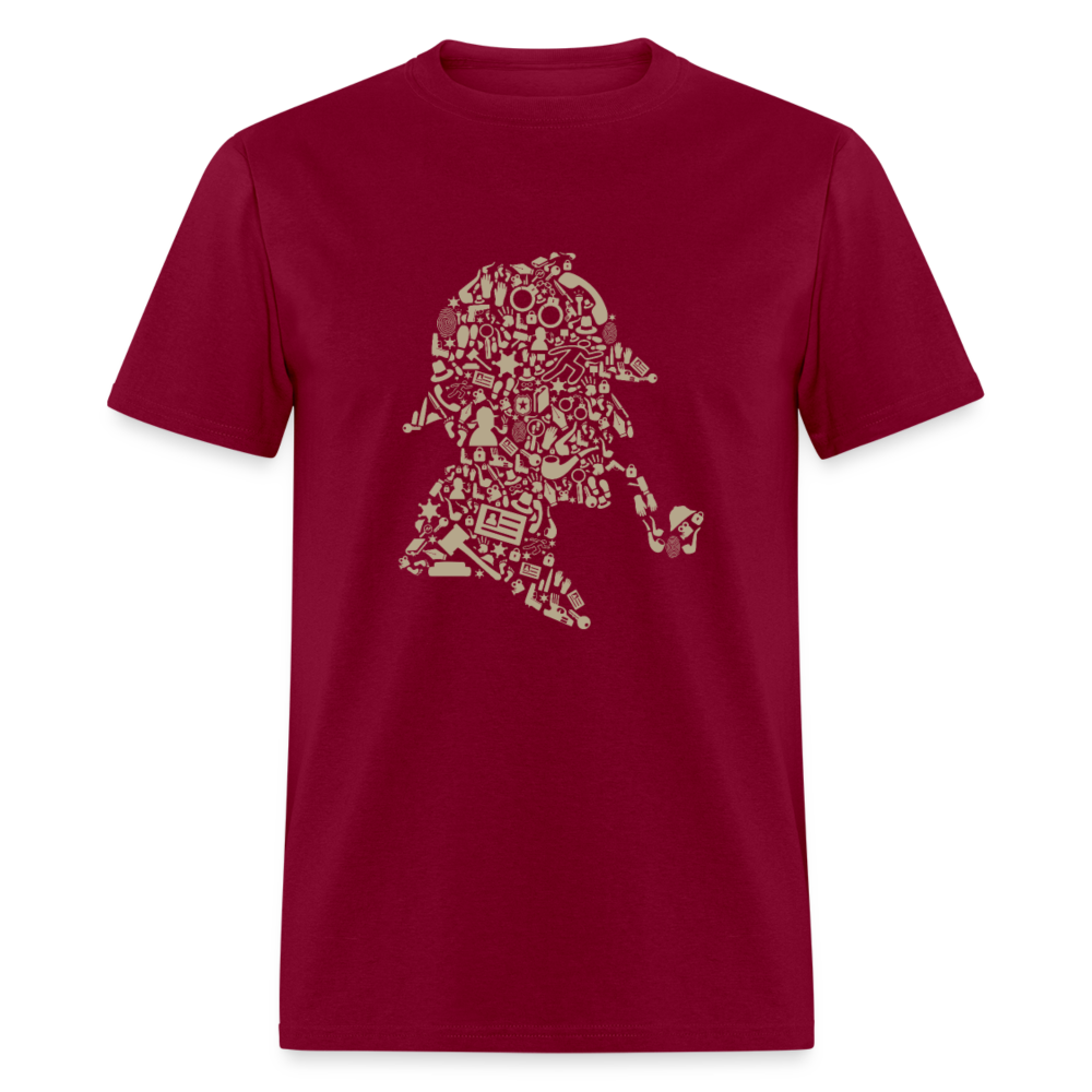 Unisex Classic T-Shirt SHERLOCK HOLMES - burgundy