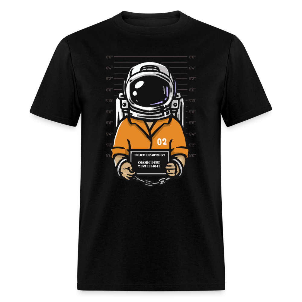 Unisex Classic T-Shirt SPACEMAN MUGSHOT - black