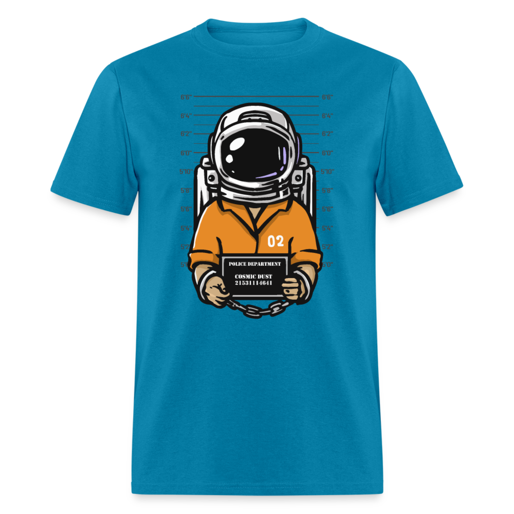 Unisex Classic T-Shirt SPACEMAN MUGSHOT - turquoise