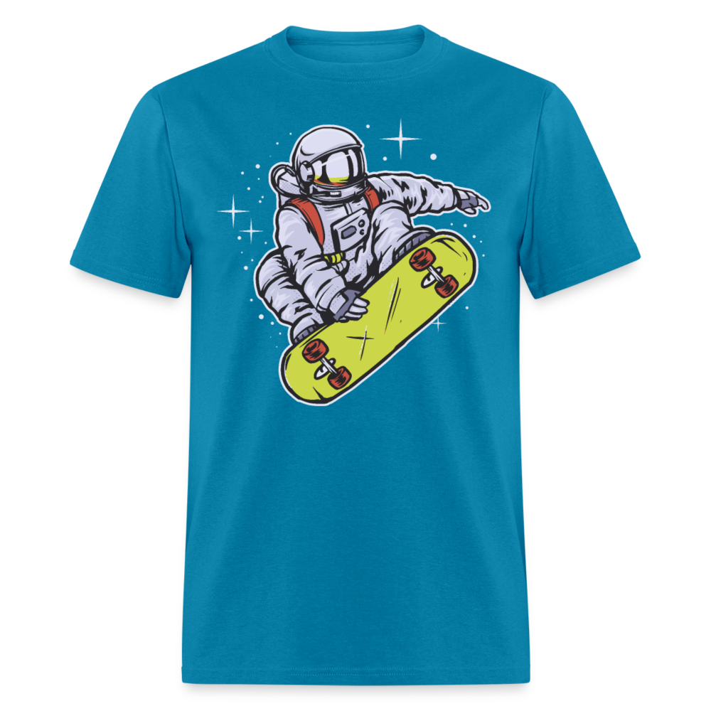 Unisex Classic T-Shirt SPACEMAN SKATER - turquoise