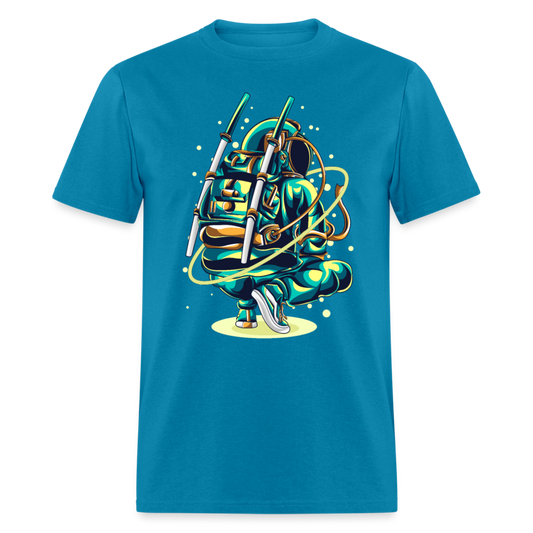 Unisex Classic T-Shirt SPACEMAN - turquoise