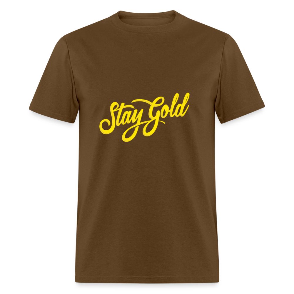 Unisex Classic T-Shirt STAY GOLD - brown