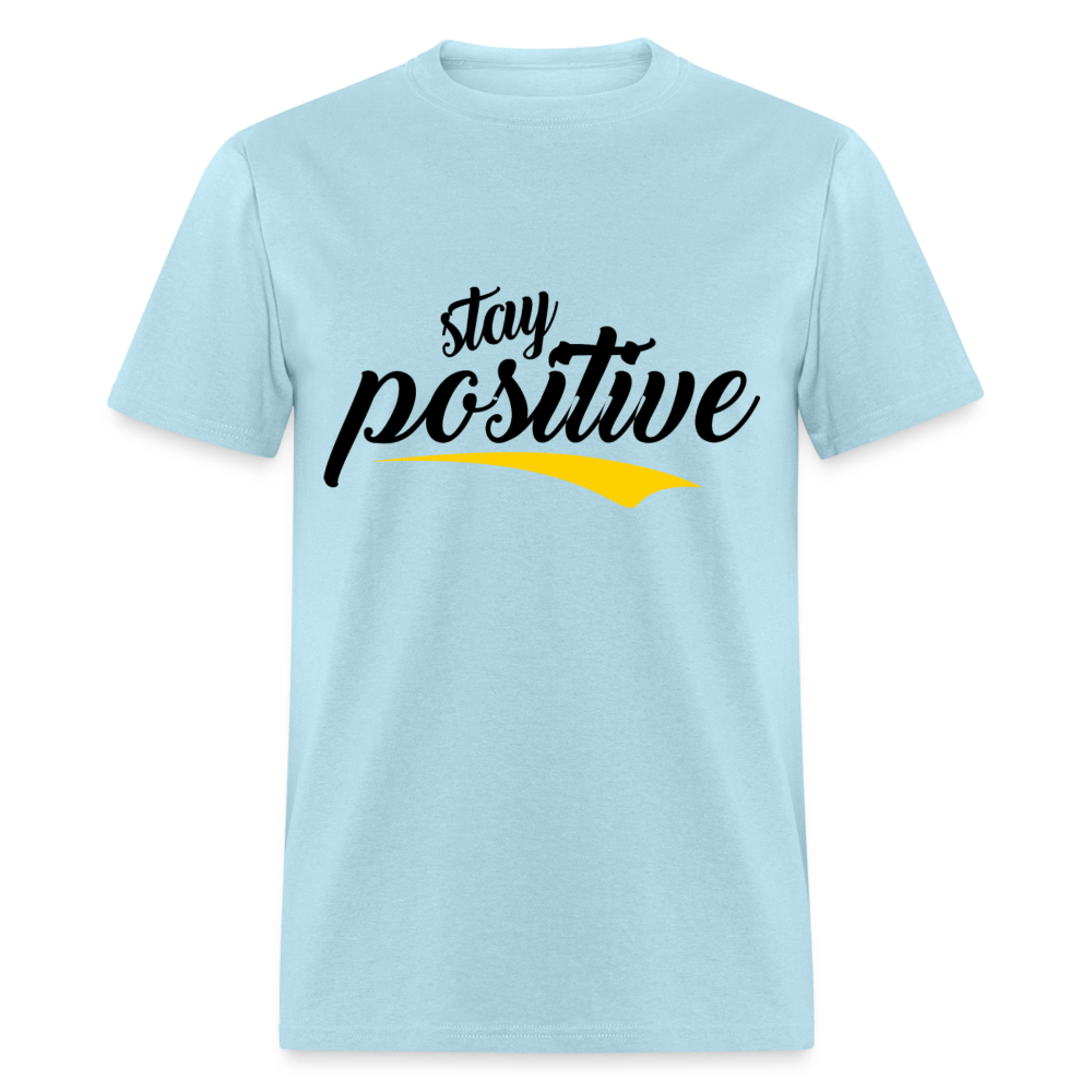 Unisex Classic T-Shirt STAY POSITIVE - powder blue