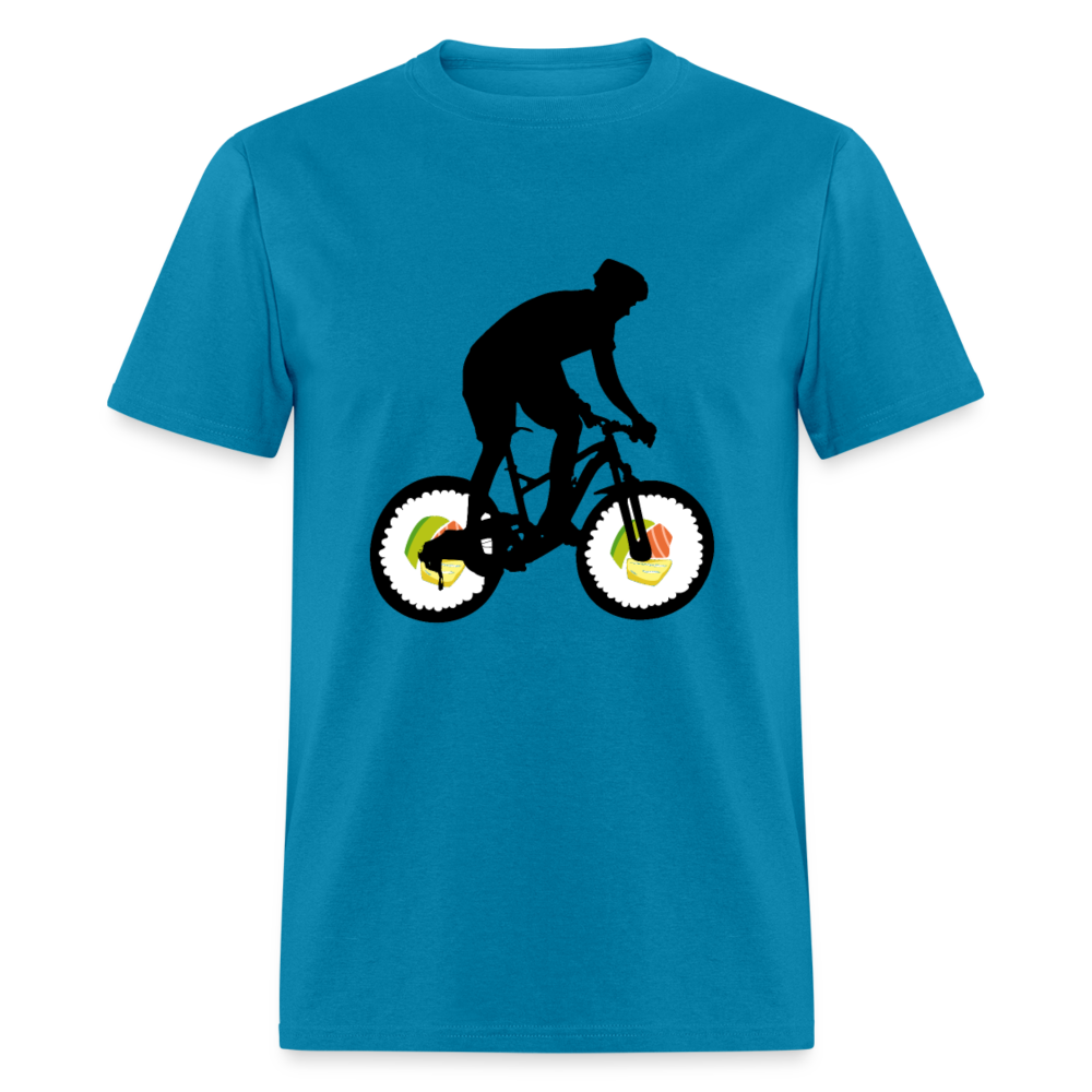 Unisex Classic T-Shirt SUSHI BICYCLE - turquoise