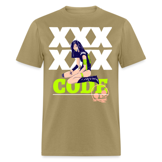 Unisex Classic T-Shirt XXX CODE - khaki