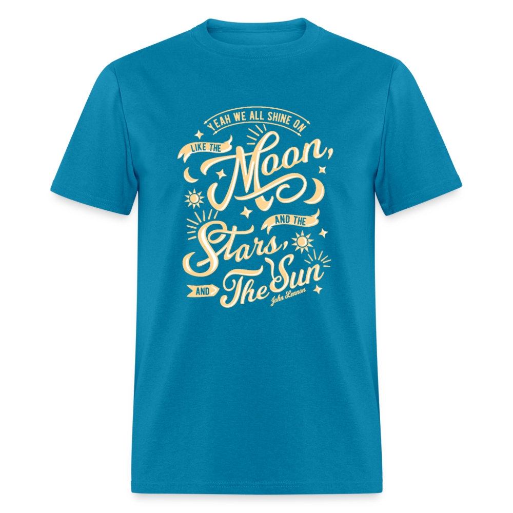 Unisex Classic T-Shirt YEAH WE ALL SHINE ON..... - turquoise