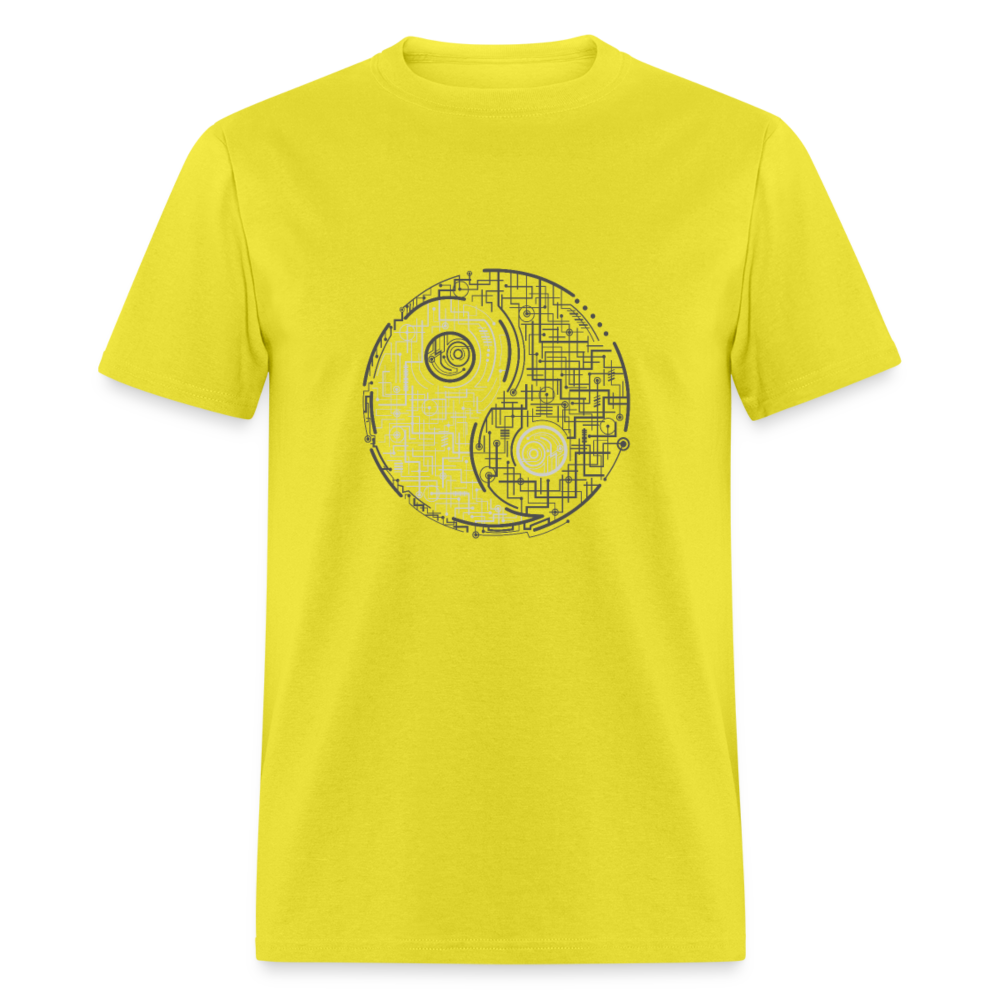 Unisex Classic T-Shirt YIN AND YANG - yellow