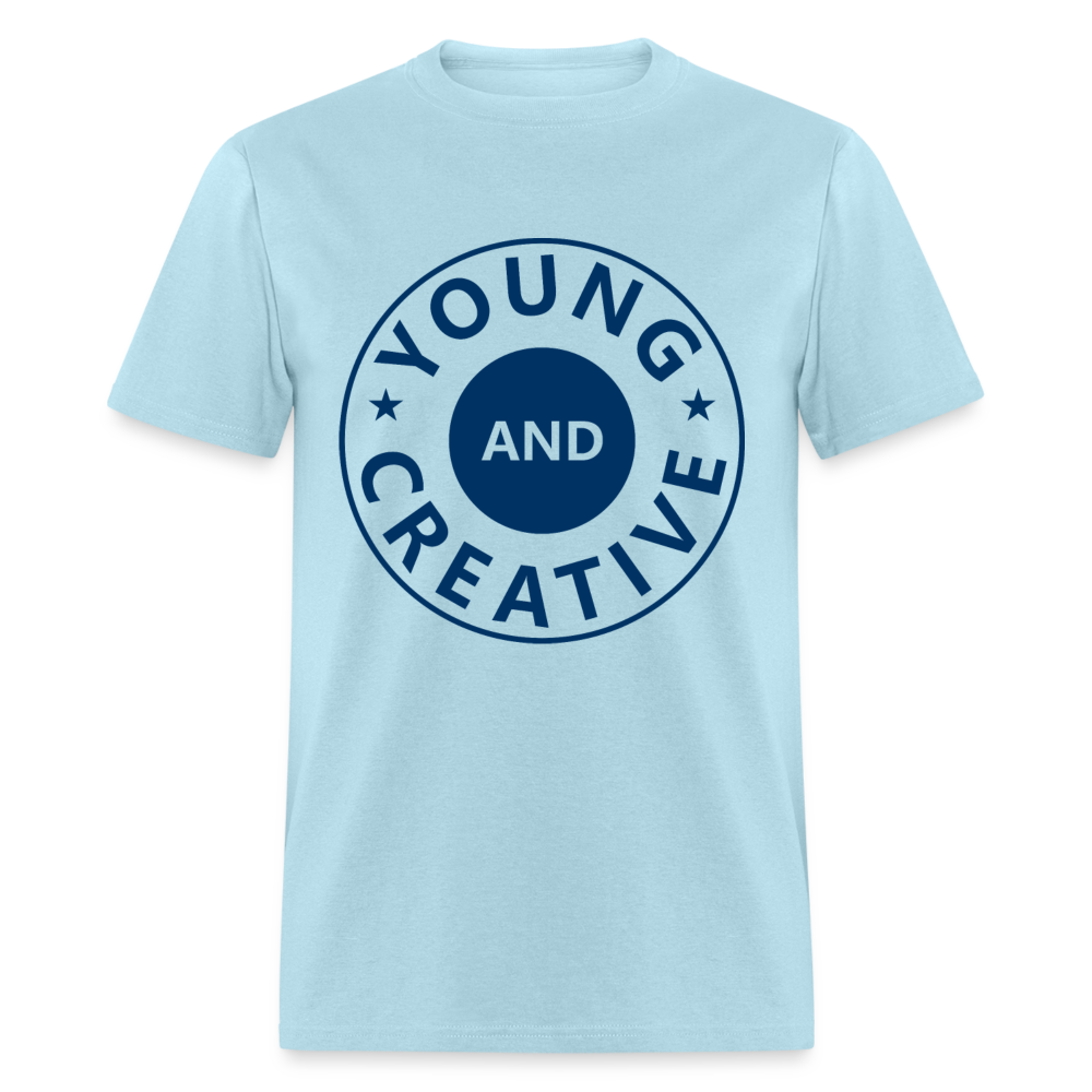 Unisex Classic T-Shirt YOUNG AND CREATIVE - powder blue