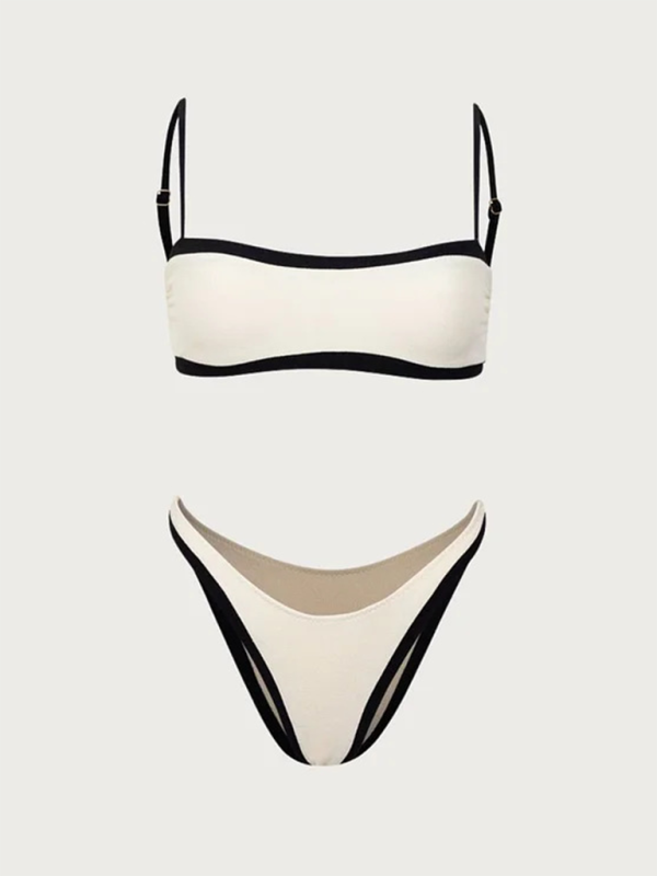 Women’s black and white bikini