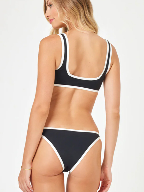 Women’s black and white bikini