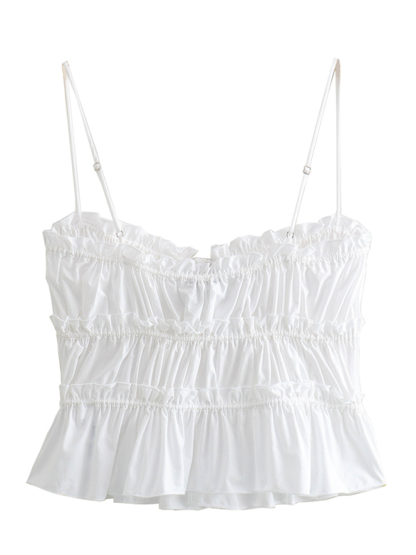 Women’s Casual Bow Decorated Camisole Top - White / XS