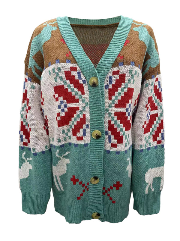 Women’s Casual Christmas Sweater Cardigan Jacket