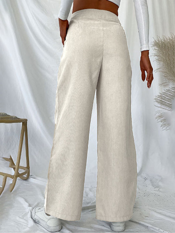 Women’s commuting corduroy commuting style wide-leg pants