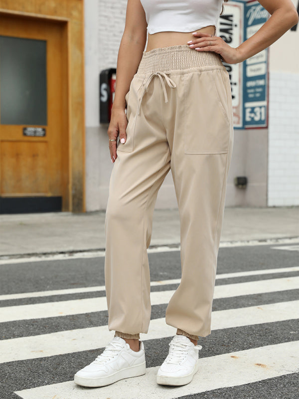 Women’s Elastic Bound High Waist Casual Pants