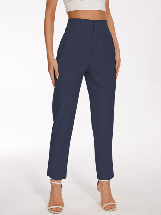 Women’s High Waist Casual Pants - Champlain color / XS