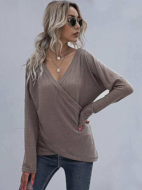 Women's knitted inner long sleeve bottoming shirt Mori sweater Print on any thing USA/STOD clothes