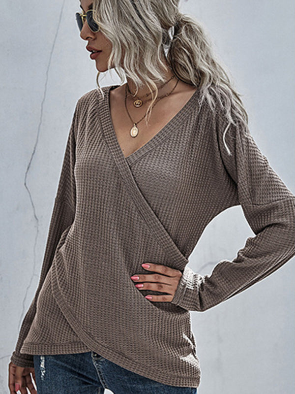 Women's knitted inner long sleeve bottoming shirt Mori sweater Print on any thing USA/STOD clothes