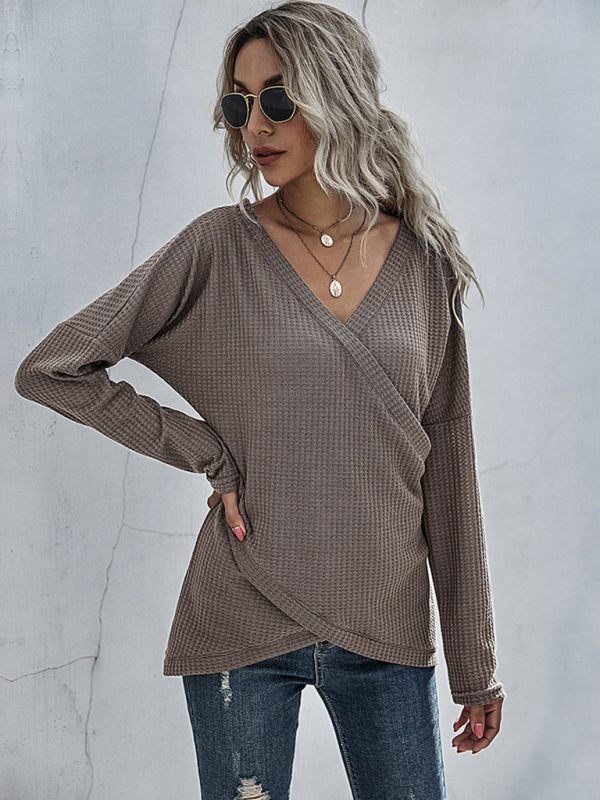 Women's knitted inner long sleeve bottoming shirt Mori sweater Print on any thing USA/STOD clothes