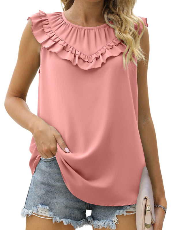 Women’s Pleated Sleeveless Tank Top