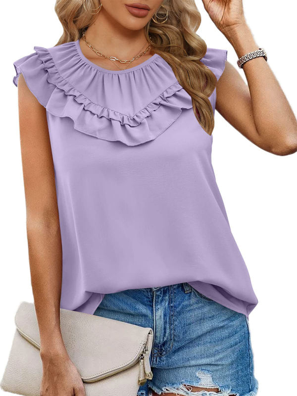 Women’s Pleated Sleeveless Tank Top