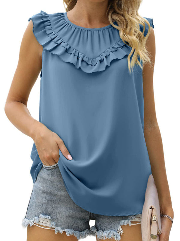 Women’s Pleated Sleeveless Tank Top