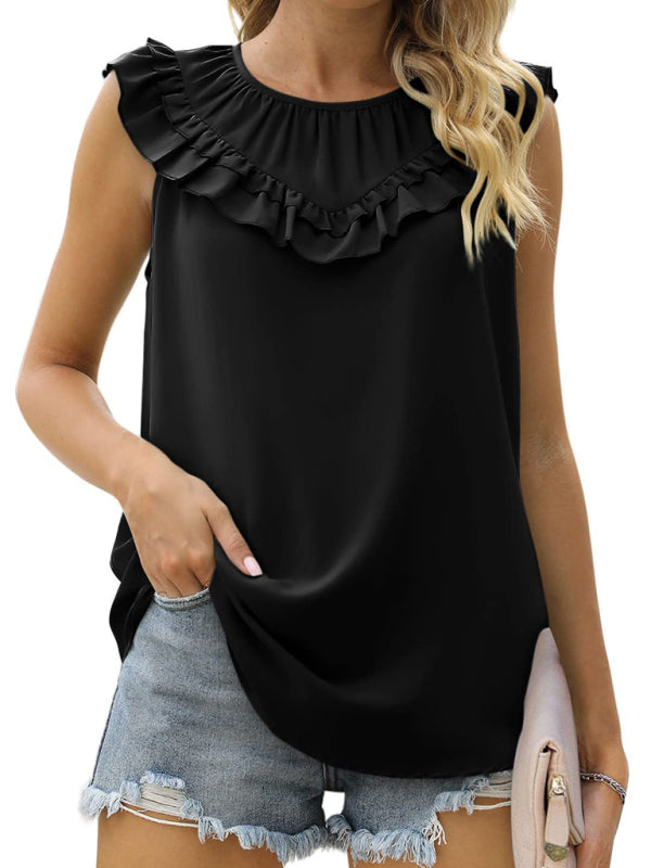 Women’s Pleated Sleeveless Tank Top