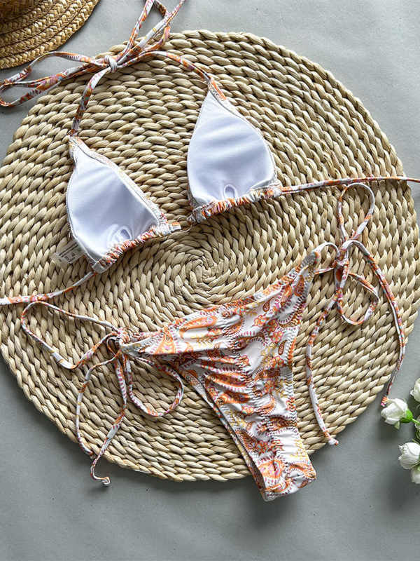 Women’s Printed Lace-Up Bikini