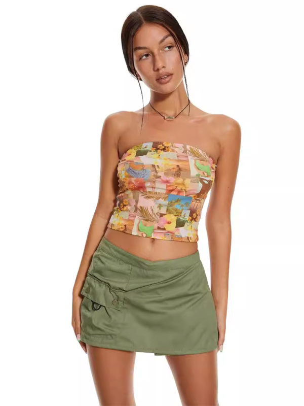 Women’s printed tube top - Pattern / S