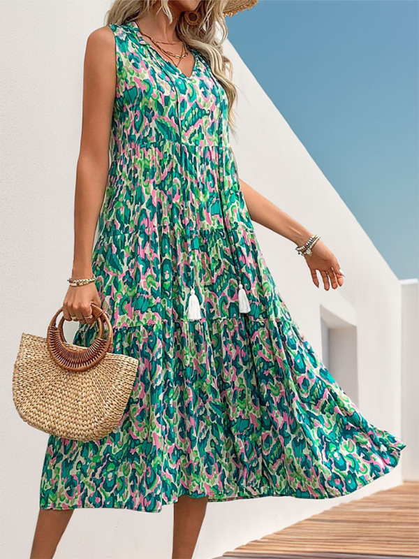 Women’s Resort Sleeveless Boho Dress