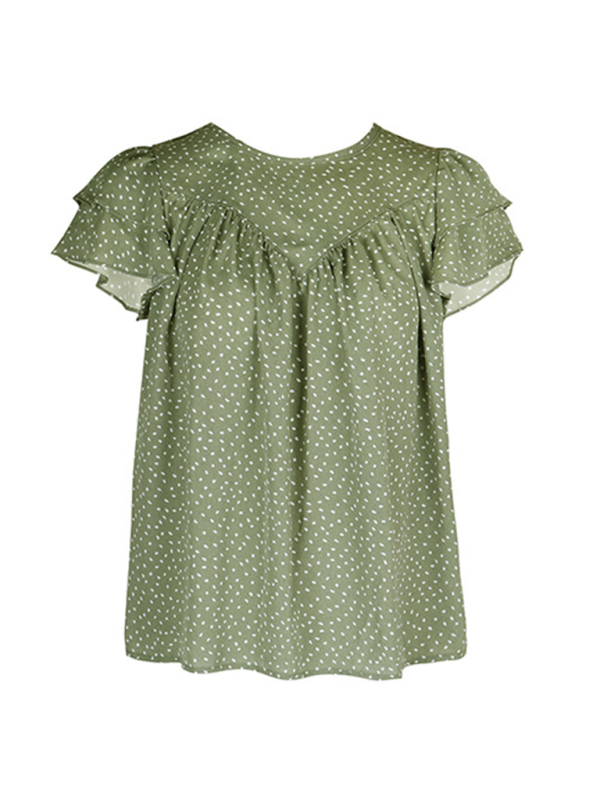 Women’s Ruffled Short Sleeve Shirt