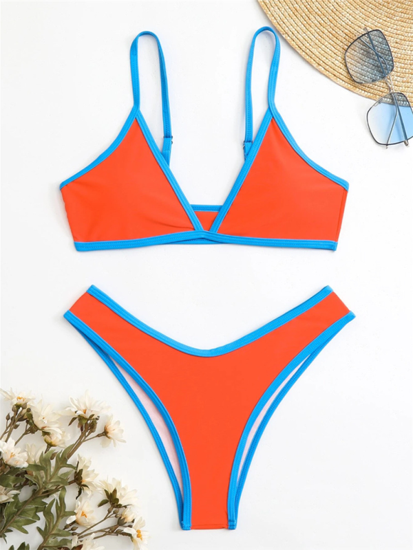 Women’s Sports Contrast Color Bikini