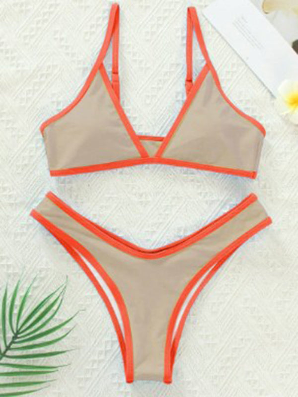 Women’s Sports Contrast Color Bikini