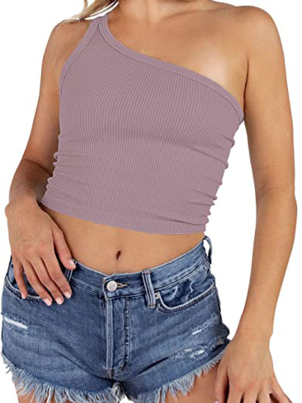 Women’s Spring Off Shoulder Crop Tank Top