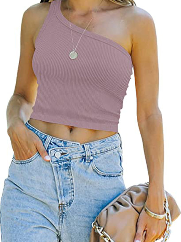 Women’s Spring Off Shoulder Crop Tank Top