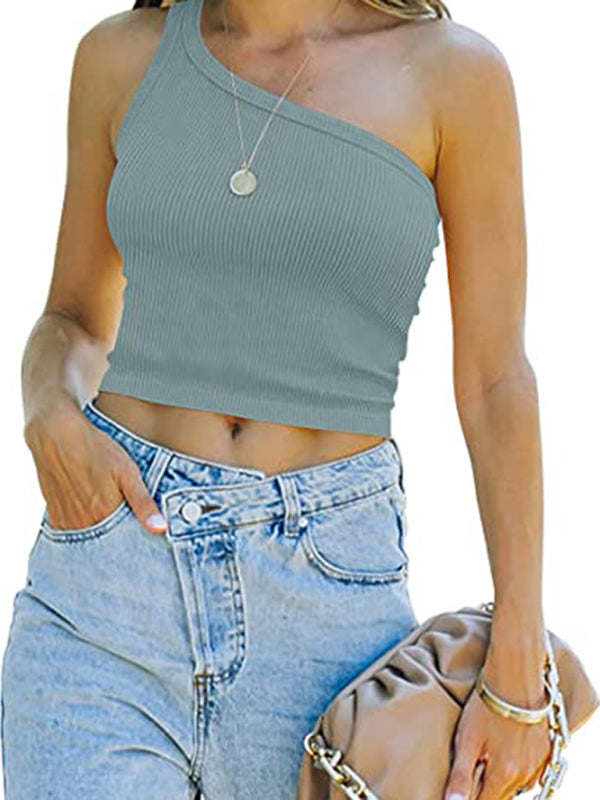 Women’s Spring Off Shoulder Crop Tank Top