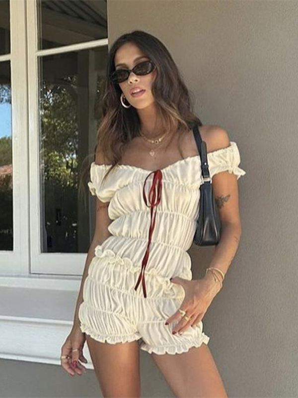 Women’s strappy short-sleeved shorts casual set