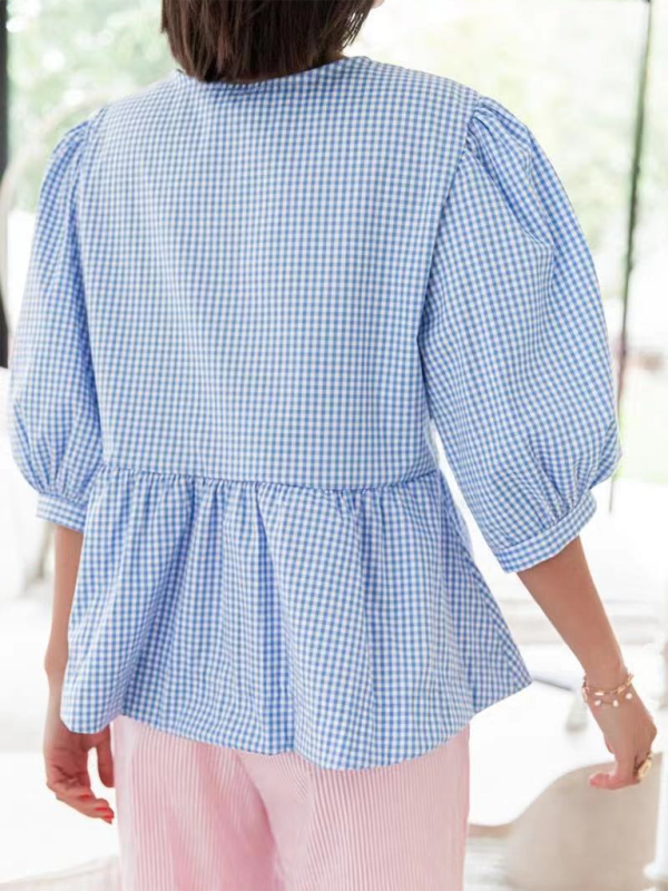 Women’s striped lace-up shirt