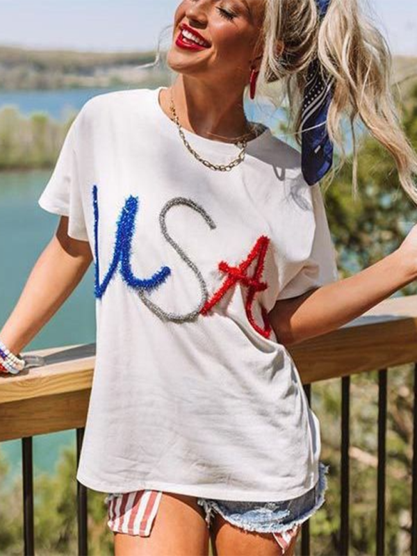 Women’s USA Independence Day White T-Shirt