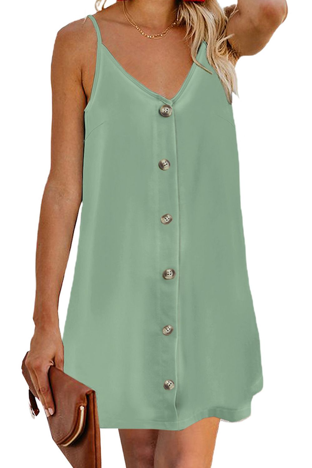 V-Neck Mini Cami Dress