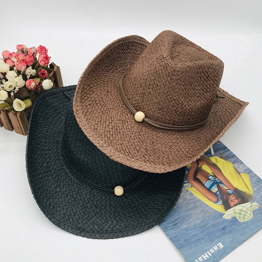 Tied Adjustable Lala Grass Woven Hat