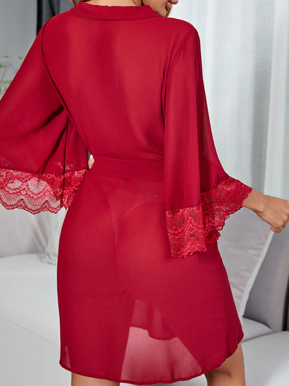 Women's Belted Robe Bathrobe Loungewear