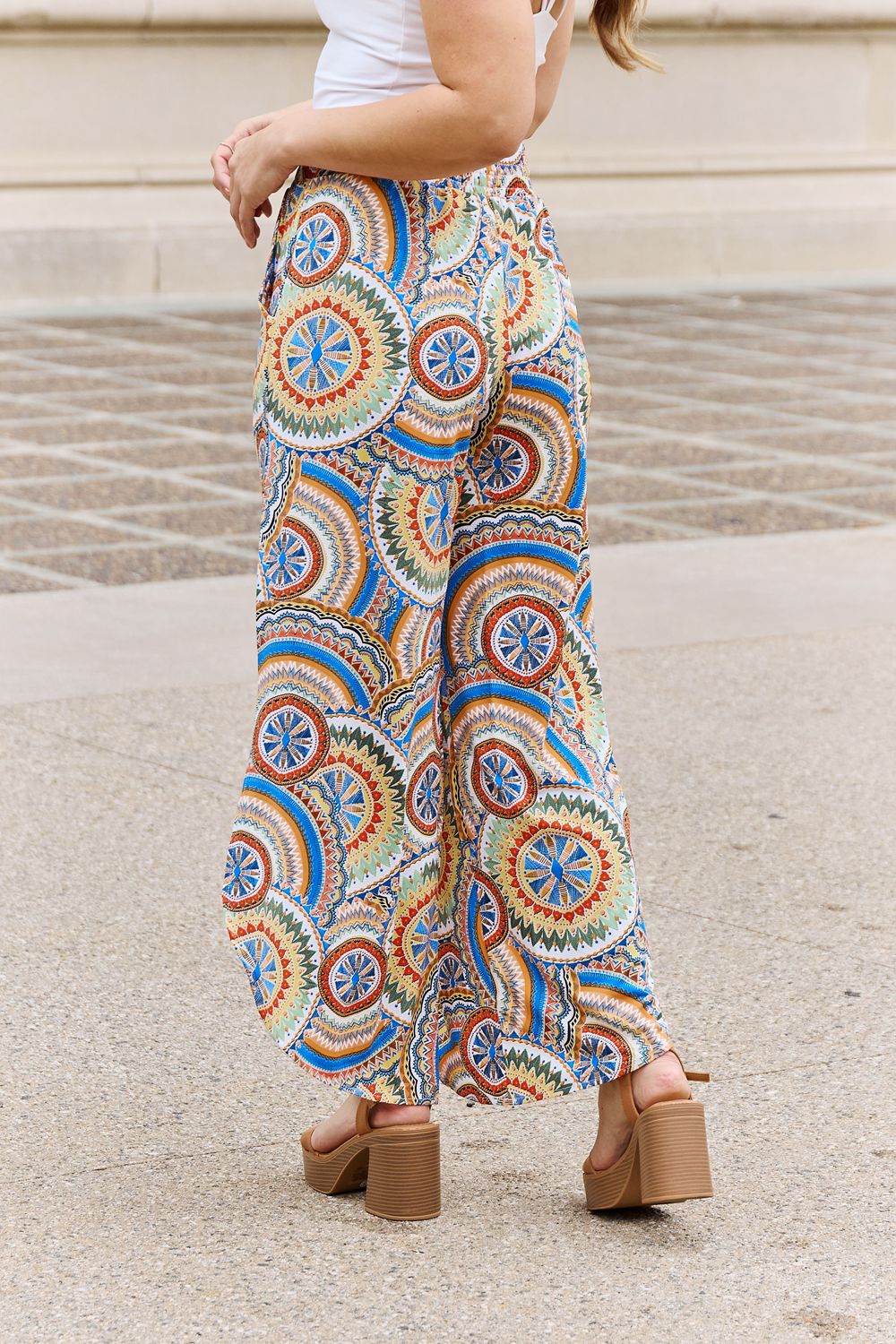 And The Why The Vibe Side Slit Printed Pants Print on any thing USA/STOD clothes