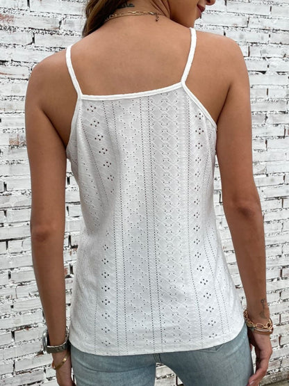 Eyelet Lace Trim Cami Print on any thing USA/STOD clothes