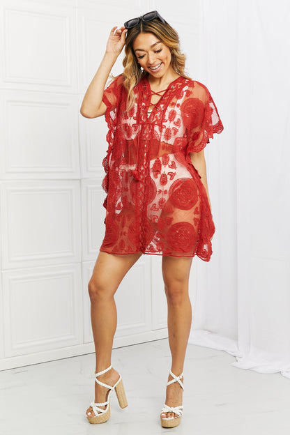 Justin Taylor Summer Moves Lace up Cover Up Print on any thing USA/STOD clothes