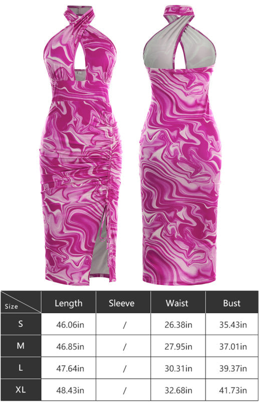 Ladies Spring Summer Fashion Sexy Backless Halter Dress Print on any thing USA/STOD clothes