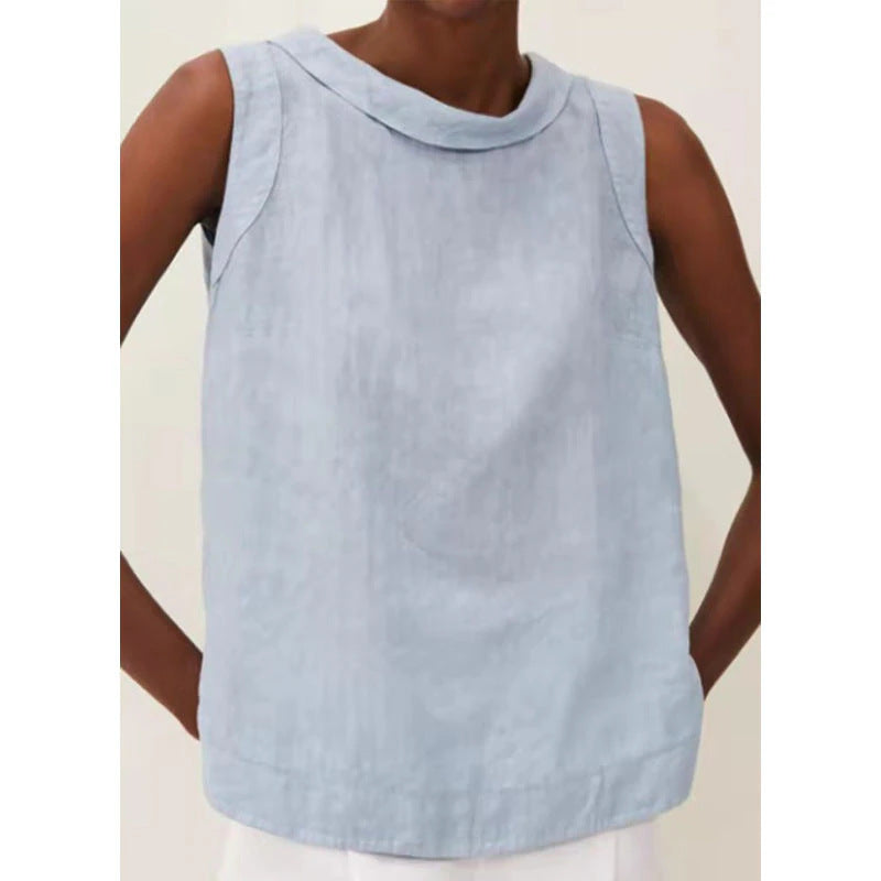 Ladies T-Shirt Sleeveless Solid Color Shirt Print on any thing USA/STOD clothes