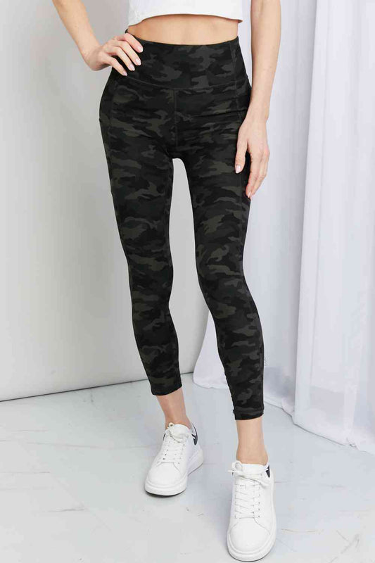 Leggings Depot Full Size Camouflage Wide Waistband Pocket Leggings Print on any thing USA/STOD clothes